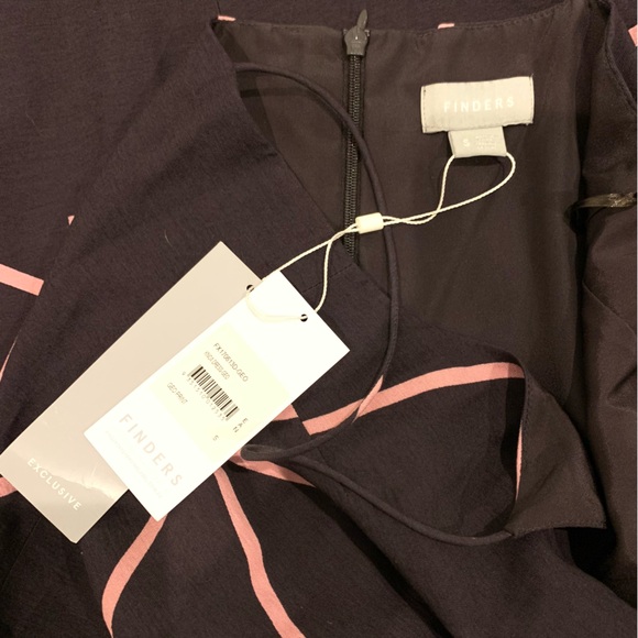 Finders Black and pink midi dress size small - Picture 7 of 8